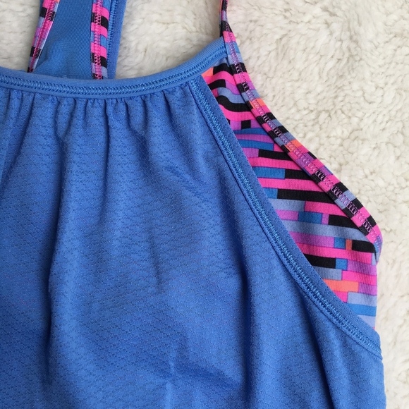 Ivivva by Lululemon Blue Pink Tank Top Size 14 - Picture 3 of 7